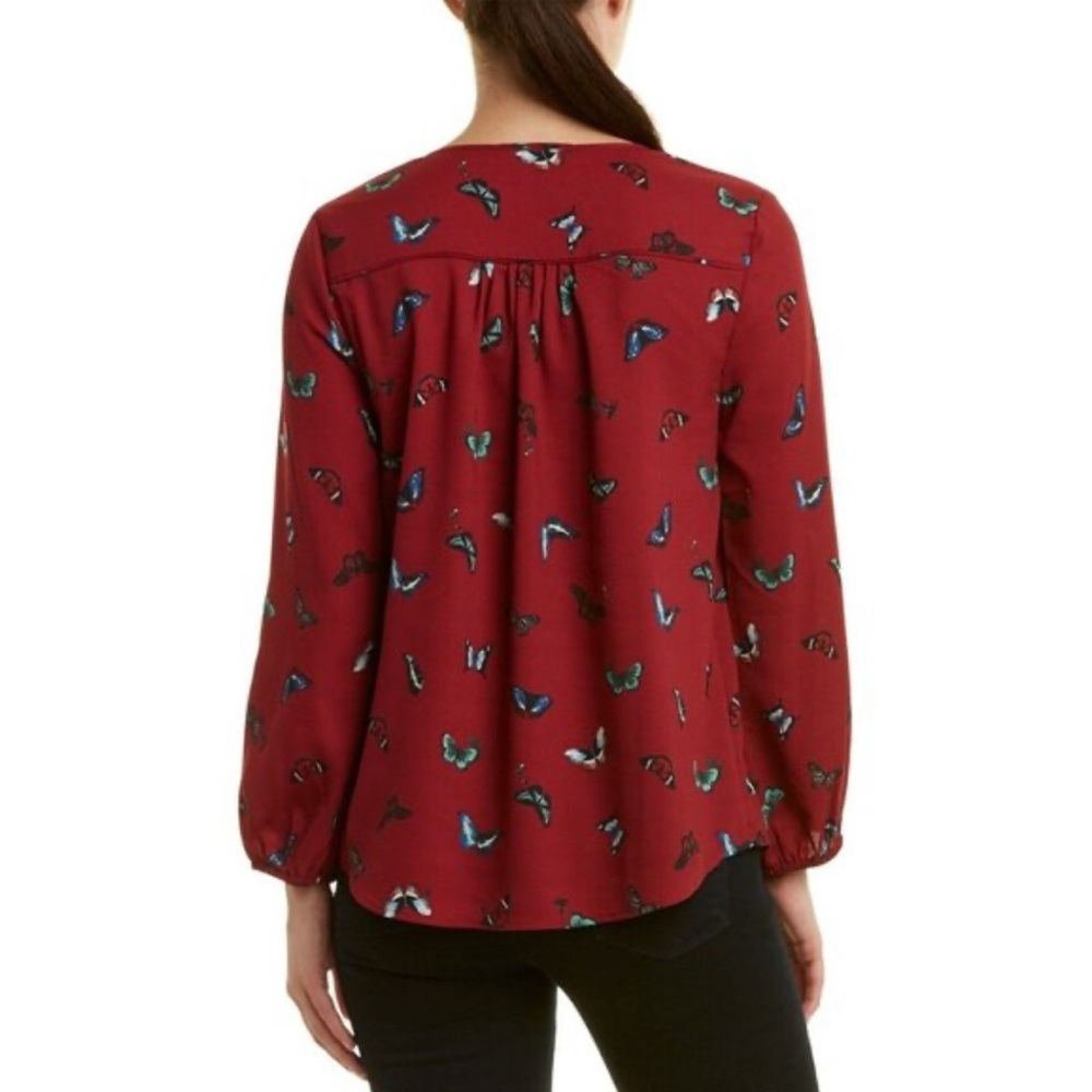JOIE Butterfly Print Top Chiffon Blouse Sz XXS